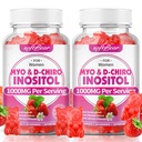 softbear Inositol Supplement for Women, Myo-Inositol & D-Chiro Inositol Gummies 1000mg with Vitamin D3 for POCS Support & Female Wellness, Sugar-Free/Veagn/GMO-Free, Strawberry Flavor, 120 Count