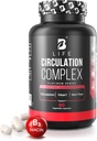 Butcher’s Broom, Horse Chestnut, L-Arginina e Resveratrol, Circulation Complex (Circulation Complex) 180 Caps - 45 Days (Made in USA by B Life).