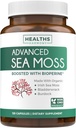 Organic Irish Sea Moss Capsules - Organic Sea Moss Capsules with Bladderwrack Burdock Root and Black Pepper Extract for Enhanced Absorption - Vegan Non-GMO & Made in The USA (2 hónap ellátás)