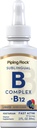 Piping Rock Vitamin B Complex with B12 | Liquid Drops | 1200 mcg 2oz | Sublingual Supplement | Berry Flavor | Vegetarian, Non-GMO, Gluten Free