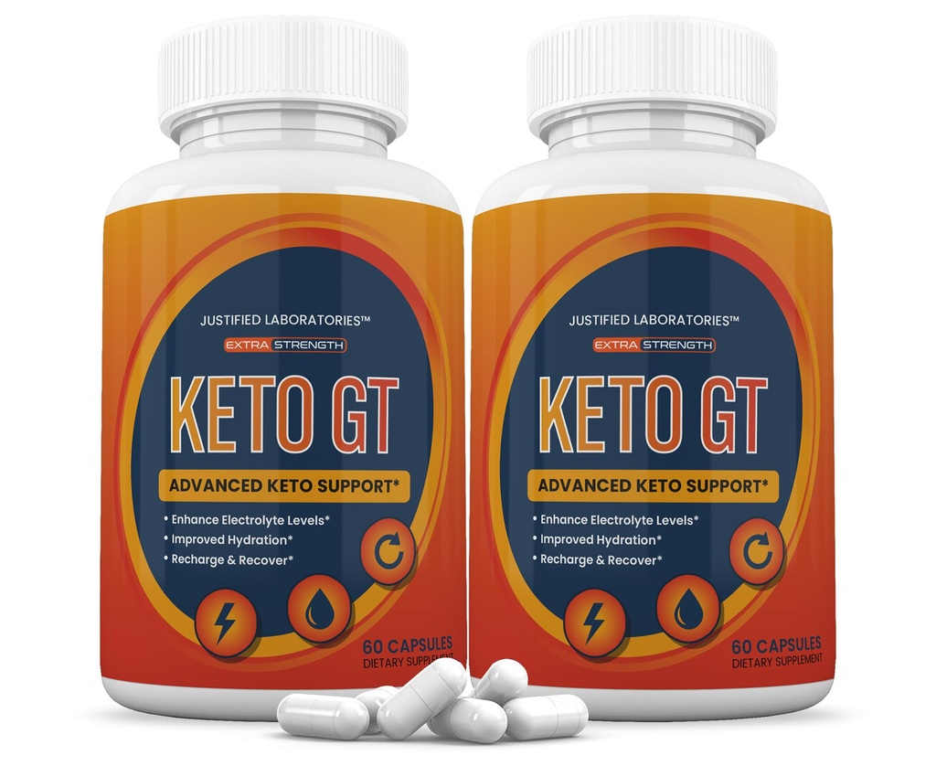 (2 Pack) Keto GT Keto Pills 1275MG New & Improved Formula Contains Apple Cider Vinegar Extra Virgin Olive Oil Powder Green Tea Leaf 120 Capsules