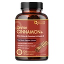 NATURE TARGET Ceylon Cinnamon - Cinnamon Supplements with Chromium, Bitter Melon & B Vitamins - Energy & Digestion Support - Vegan, 120 Capsules