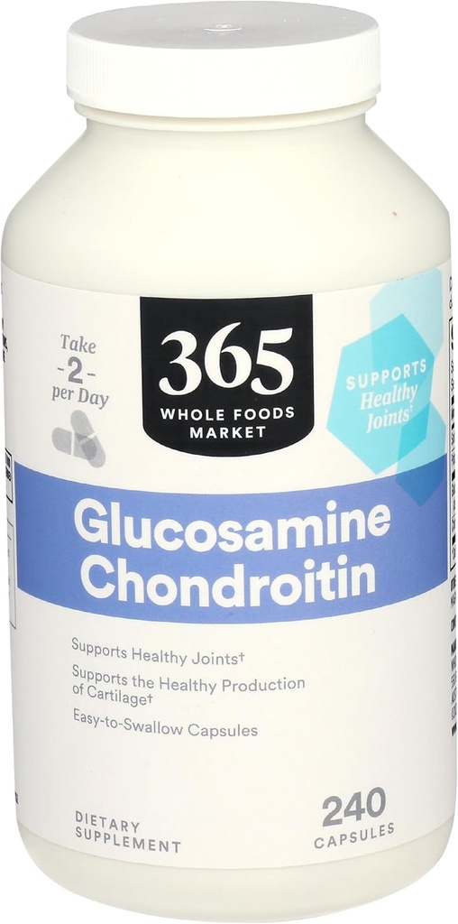 365 由全食品市场,Glucosamine Chondroitin,240 Counter提供