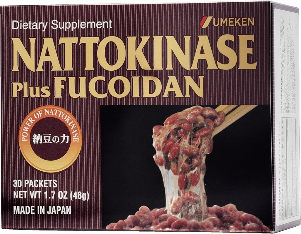 Nattokinase Plus Fucoidan cho hỗ trợ Circulatory, 2.500FU Natto, Phụ liên kết máu, Odor & Easy để lấy Nattokinase, Okinawan Fucoidan, 1 tháng cung cấp, 30 Bá tước, gói 1