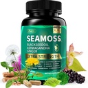 Superfood Advanced Irish Sea Moss Capsules - Sea Moss 21 in 1 Supplement Whit Black Seed, Ashwagandha, Turmeric, Bladderwrack, Burdock - 90 Count