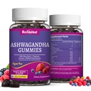 Ashwagandha Gummies 3000mg - Stress Relief & Increased Energy - Ashwagandha Supplements for Women & Men - Natural Mixed Berry Flavor (120 Count)