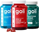 Goli Favorites Trio: Ashwagandha KSM-66, Apple Cider Vinegar, Matcha Mind Supplements with Cognizin, Vitamins D2 and B12
