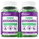 Ashwagandha Gummies 1000mg with L-Theanine & Magnesium -Calm Gummies with Vitamin D3, B12 & Zinc Support Relaxation, Daily Mo♡d Balance, Night Rest, Sugar Free,120 Counts