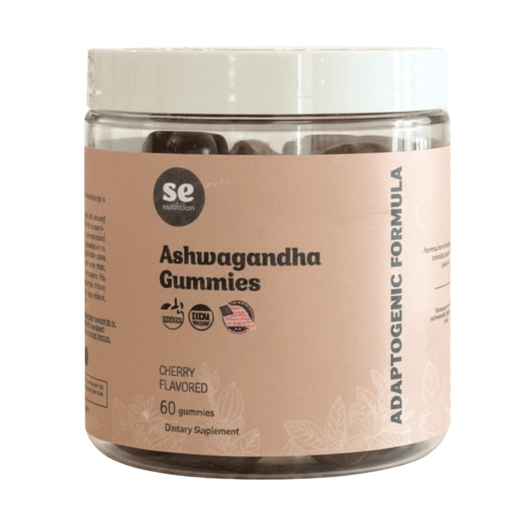 Ashwagandha Gummies with Vitamin D – Clean, Natural, Vegan, Non‑GMO – Stress, Sleep & Mood Support – Daily Adaptogen Chewables – 60 Gummies – Made in USA