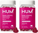 HUM Cabelo Forte - Pastilhas diárias com biotina para melhorar o crescimento do cabelo - Fo Ti, Ácido Fólico, Zinco, Vitamina B12 e PABA para apoiar cabelos saudáveis, pele e unhas para mulheres e homens (50-Dia de fornecimento)