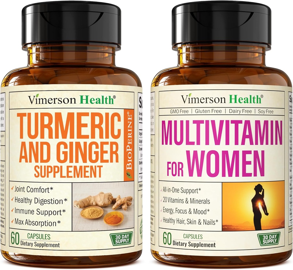 Suplemento Turmérico y Ginger Root Joint Support Suplemento &amp; Complete Multivitamin for Women