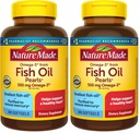 Nature Made Omega 3 Fish Oil Supplements,550mg Per Serving,Fish Oil Omega 3 Supplements as Ethyl Esters for Healthy Heart Support,300 Softgels,100 Day Supply,(Pack of 2)