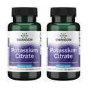 Swanson Potassium Citrate - Mineral Supplement Promoting Heart Health & Energy Support - Aids Optimal Nerve & Kidney Function with Natural Ingredients - (120 Capsules, 99mg Each) (2 Pack)