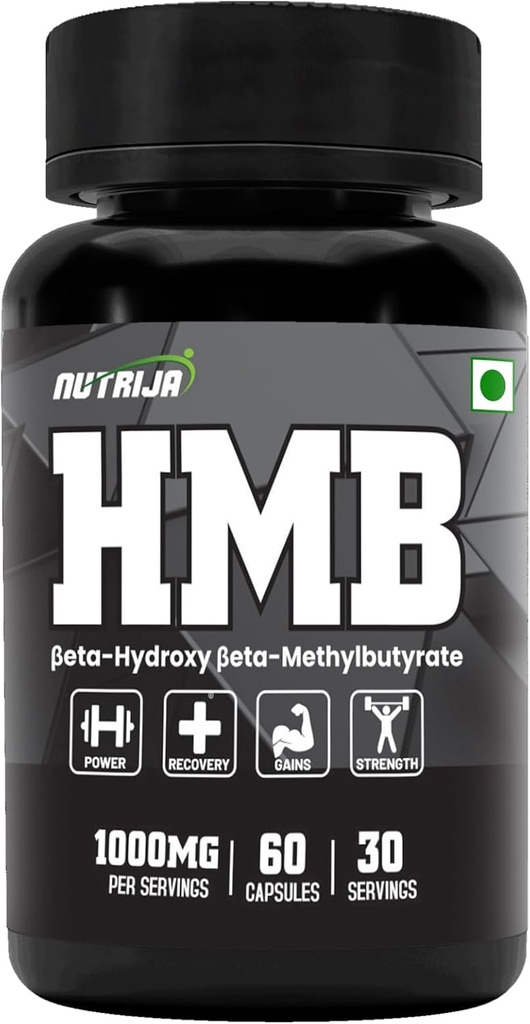 Capsules HMB 1000MG (Bêta-Hydroxy Beta-méthylbutyrate) - HMB pur (60 Capsules)
