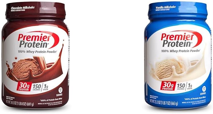 Paquet de Protein 100% Whey Powder Tubs, llet de xocolata + Vanilla Milkshake