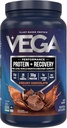 Vega Sport Vegan Powder + Recovery - 30g Plant Protein trên mỗi dịch vụ, Chocolate, 19 dịch vụ, 5g BCAA, Probioics, NSF Certified, for Shakes & smoothies, 1.8lbs (Pack May Vary)