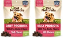 Pet Naturals Daily Probiotic for Dogs,Duck Flavor,160 Chews - 120M CFUs Pre and Probiotics for Dogs Digestive Health,Gut Health,Immune Support,Diarrhea,Allergies and Itching,(Pack of 2)