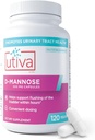 Szio+ Utiva D-Mannose 500mg kapsulak - Jakina, Bladder eta Urinary Tract - UTI Saihets - Emakumeen manose osagarriak - Urinary Tract Infekzioak onartzen ditu, 120 kapsulak