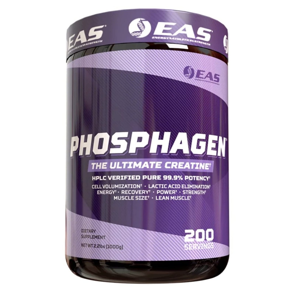 EAS Phosphagen Ultimate Creatine Powder | Power, Strength, Muscle Size, & Cell Volumization | Pure 99.9% Potency | 200 Servings (Unflavored)