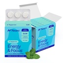 Neuro Energy & Focus Gum, Extra Strength - 100mg Natural Caffeine Gum & Nootropic Energy Supplement with L-Theanine & B Vitamins - Sugar Free, Vegan - Peppermint, 54ct