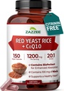 Further Strength Red Yeast Rice with CoQ10 - 20X Concentrated 1200mg Red Yeast Rice supplement with Niacin CoQ 10 and BioPerine for Enhanced Absorption - Non-GMO Vegan ' ISO Lab Tested (75 Servings)