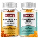 Potassium Magnesium Gummies, Potassium Chloride 500mg, Magnesium Glycinate 300mg, Mineral Supplements for Family
