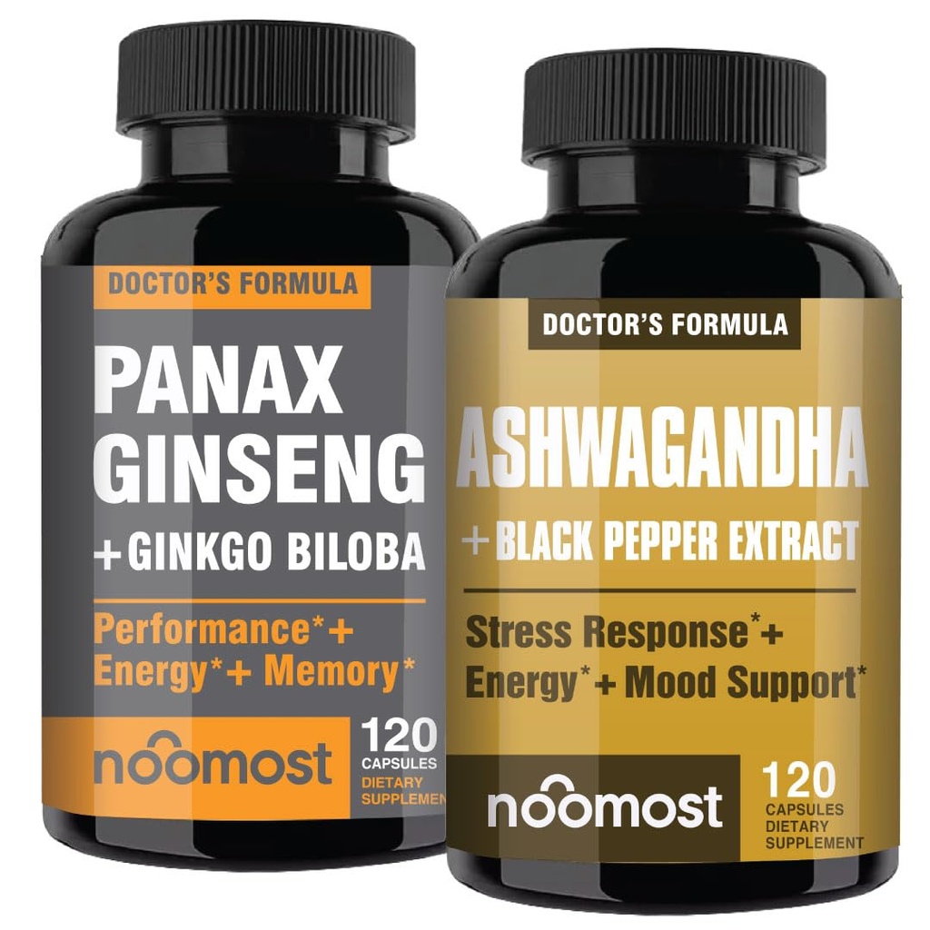NooMost Panx Ginseng + Ashwagandha 1200 mg Super Combo