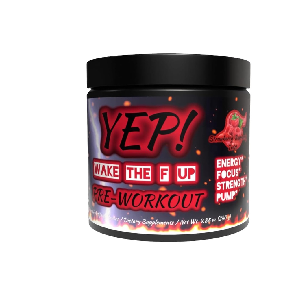 YEP Wake The Faith Up Pre-Workout - Strawberry Raspberry Twist - 40 Servings