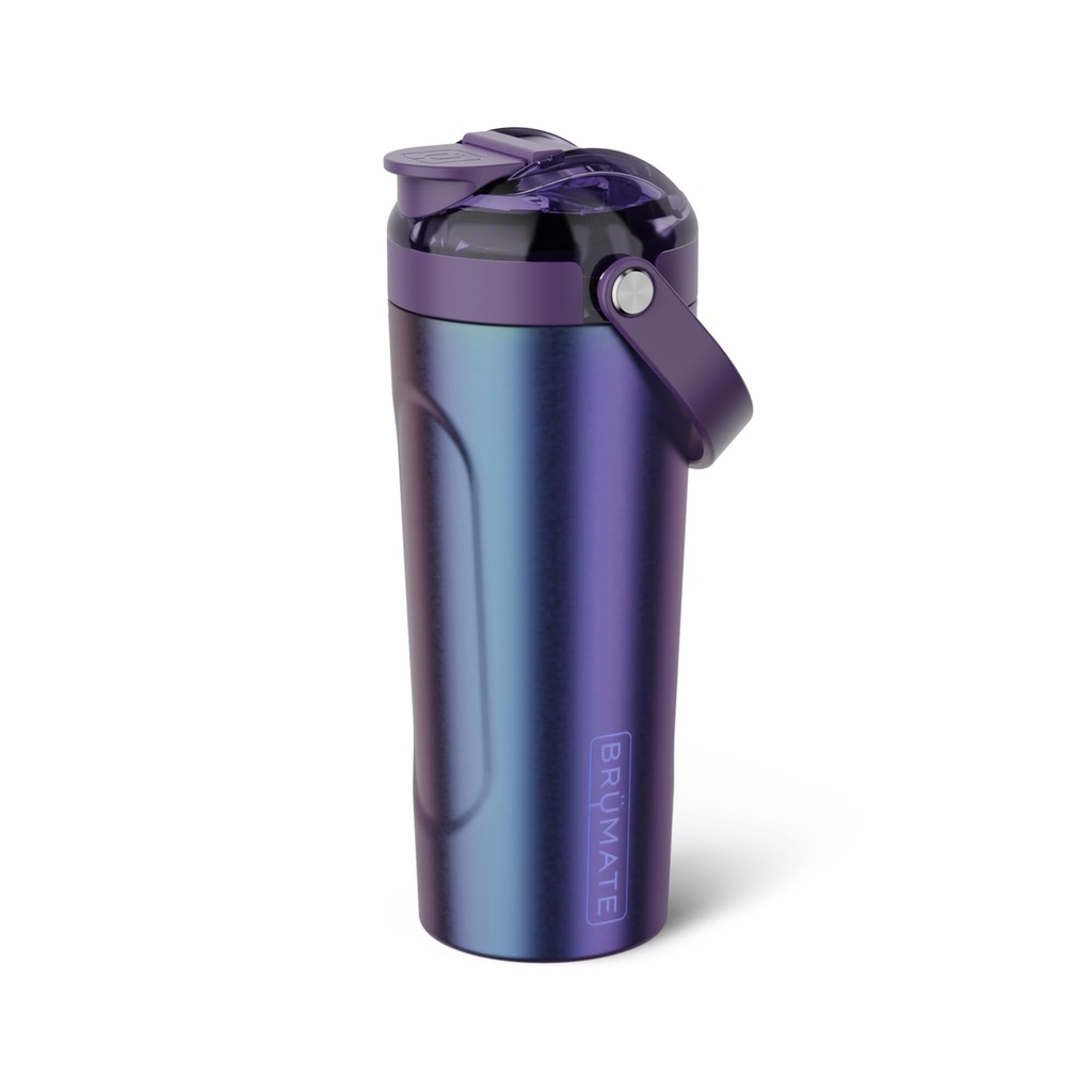 BrüMate MultiShaker Blender Shaker Bottle | 100% Leakproof Insulated Stainless Steel | Pre Workout and Protein Shaker Bottle for the Gym | 25oz (Dark Aura)