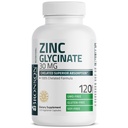 Bronson Zinc Glycinate 30mg Chelated Superior Absorption 100% Chelated Formula Non-GMO, 120 Vegetarian Capsules
