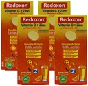Redoxon Vitamin C + Zinc, Effervescent Tablets of Vitamin C and Zinc, Helps Support Your Immune System, Orange Flavor, 20 Effervescent Tablets, 2.82 Oz Box, (Pack of 4)