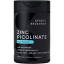 Sports Research High Potency Zinc Picolinate 30mg with Organic Coconut Oil | Highly Absorbable Zinc Supplement for Healthy Immune & Enzyme Function - Non-GMO Tested & Gluten-Free (90 Liquid Softgels)
