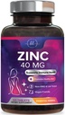 Zinc Supplements 40mg - High Potency Immune Support & Antioxidant Supplement - Best Zinc Supplement for Skin Health & Immune System Support, for Women & Men, Gluten Free, Bottled in USA - 120 Tablets