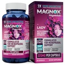MAGNOX® Lady Magnesium Supplement | Menopause and PMS Support Supplement for Women | Magnesium Complex with Vitamins B6, B1, B12, D, Zinc | High-Absorption Dead Sea Organic Magnesium | 60 Capsules