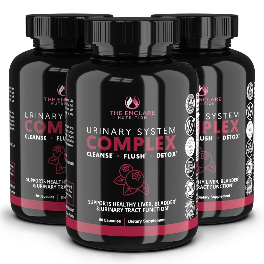 THE ENCLARE NUTRITION D Mannose Capsules|1000mg with Cranberry Pills for Women & Men, Hibiscus & Dandelion. Fast-Acting Urinary Tract Health, Bladder Control, Liver Support, Kidney Cleanse & Detox(3)
