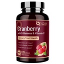 Cranberry Capsules - Cranberry Supplement with D-Mannose and Vitamin C, Cranberry Pills for Women, Supports Urinary Tract Health, Bladder Control & Promotes Healthy Kidney Function, 120 Caps.