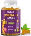 NuBest Omega 3 Gummies vaikams ir paaugliams su Flaxseed Oil (liet.