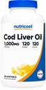 Nutricost Cod Liver Oil 1000mg, 120 Softgels - Non-GMO & Gluten Free