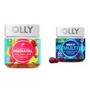OLLY The Essential Prenatal Gummy Multivitamin, 30 Day Supply (Gummies), Sweet, Folic Acid & Men's Multivitamin Gummy, Overall Health and Immune Support, Vitamins A, C, D, E, B