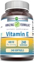Incredibile formula vitamina E Supplemento | 400 IU Per Serving | 240 Softgels | Non-GMO | Gluten-Free | Made in USA