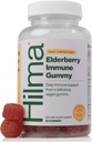 Hilma Elderberry Gumies Formulate cu vitamina C & Zinc, Natural, Vegan, Ingrediente dovedit clinic, Supplement de sprijin imun Plus Antioxidanti, Aroma Berry naturale (60 Gummes)