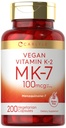 Carlyle Vitamin K2 MK-7 100 mcg | 200 Vegan Capsules | Menaquinone-7 Supplement | Non-GMO, Gluten Free