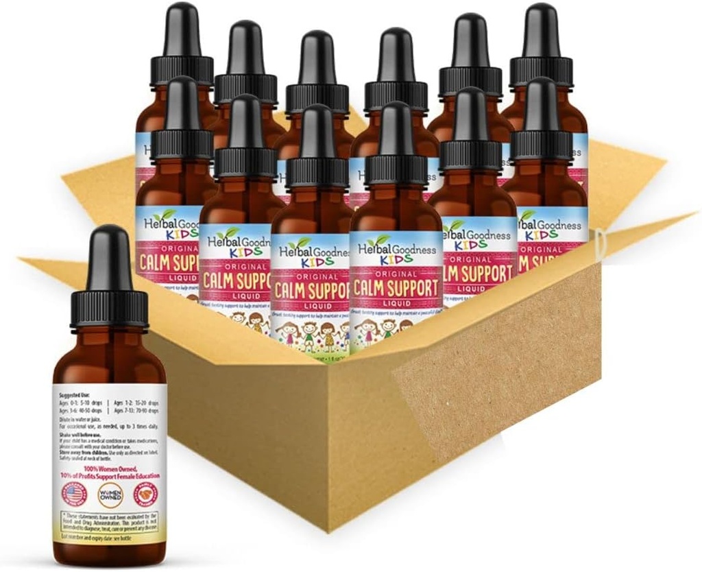 Herbal Papaya Copii Suport Liquid Extract 1 oz cu magneziu Glycinat, Citrat de magneziu, Copii Multivitamine - Magneziu pentru copii - 1 oz Sticla, 12 Unitati