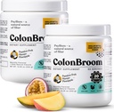 ColonBroom Psyllium Husk Powder (tropski sadeži, 120 Serving) - Čiščenje Colon za napihnjenost Relief & Gut zdravje - Colon Broom Fiber Powder Drink - Vegan, Gluten Free Fiber Powder dodatek