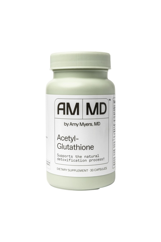 Amy Myers MD Glutathione Supplement - Healthy Cellular Absorption, Natural Detox & Immune System Support - Acetyl-Glutathione Nutritional & Immune System Care - Gluten-Free & Non-Dairy - 30 Capsules