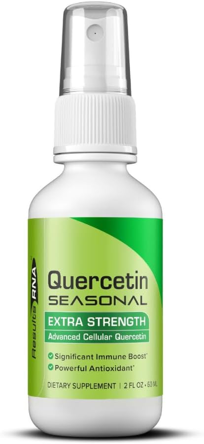 Results RNA – Quercetin Seasonal Provides Exceptional Immune & Respiratory Support in a Delicious Oral Spray – Reduce Oxidative Stress & Enjoy Seasonal Relief. (2 oz - 30 Day)