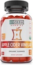 Zhou Apple Cider Vinegar Gummies - ACV Gummies för kvinnor och män med Elderberry, läckra smak med Raw Cane Sugar, USDA Organic - 60 Vegan Gummies
