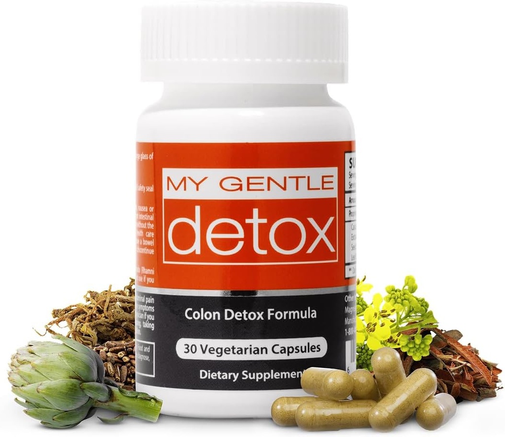 Herbal Nitro My Gentle Detox - Gentle Constipation Relief для жінок і чоловіків - Візьміть на ніч, Poop наступного дня - 100% натуральний Colon Detox добавки для Менше покриття, газ, Discomfort (30 Ct)