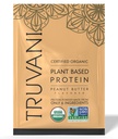 Truvani Vegan Pea Protein Powder | Peanut Butter | 32.7g Organic Plant Based Protein | 1 Serving | Keto | Gluten & Dairy Free | Low Carb | No Added Sugar