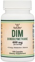 DIM Supplement for Women and Men (Diindolylmethane Estrogen Blocking Supplement, Hormonal Acne Treatment, Hormone Balance for Women) 400mg Servings, 200mg Per Capsule, 120 Capsules by Double Wood